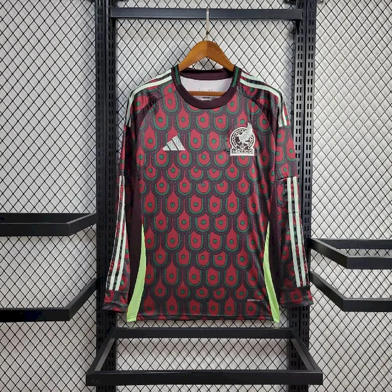 ea364375fcb4155479f13082e55d074c.jpg Mens Mexico 2024/25 Home Long Sleeve Jersey 1