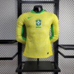 Mens Brazil 2024/25 Home Long Sleeve Jersey Player Version 11