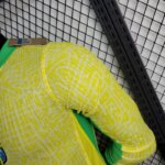 Mens Brazil 2024/25 Home Long Sleeve Jersey Player Version 3