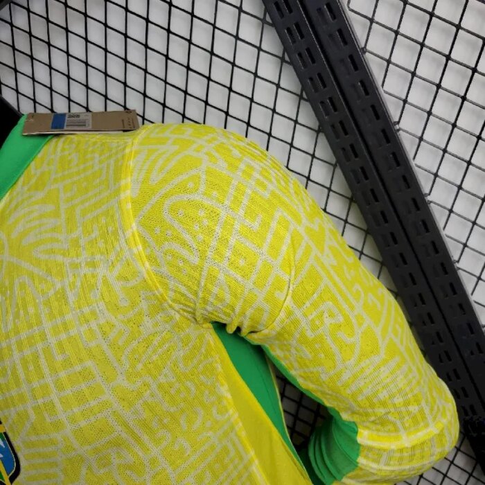 Mens Brazil 2024/25 Home Long Sleeve Jersey Player Version 3