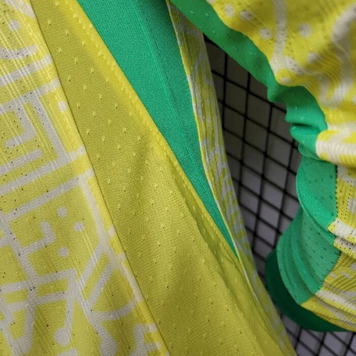 Mens Brazil 2024/25 Home Long Sleeve Jersey Player Version 5