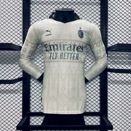 Mens AC Milan 2024/25 Co-Branded Edition Long Sleeve Jersey Player Version 3