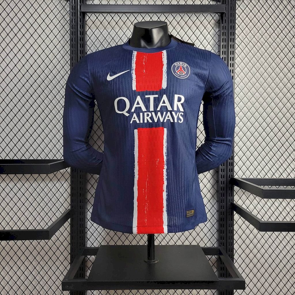 2425-player-PSG-Home-Long-sleeve.jpg Mens Paris Saint-Germain 2024/25 Home Long Sleeve Jersey Player Version