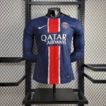 Mens Paris Saint-Germain 2024/25 Home Long Sleeve Jersey Player Version 9