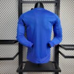 Mens Italy 2024/25 Home Long Sleeve Jersey Player Version 3