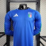 Mens Italy 2024/25 Home Long Sleeve Jersey Player Version 1