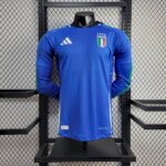 Mens Italy 2024/25 Home Long Sleeve Jersey Player Version 10