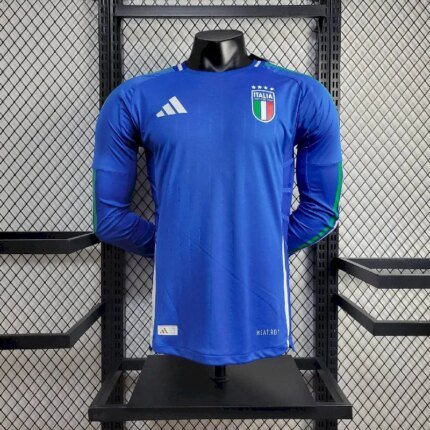 Mens Italy 2024/25 Home Long Sleeve Jersey Player Version 10