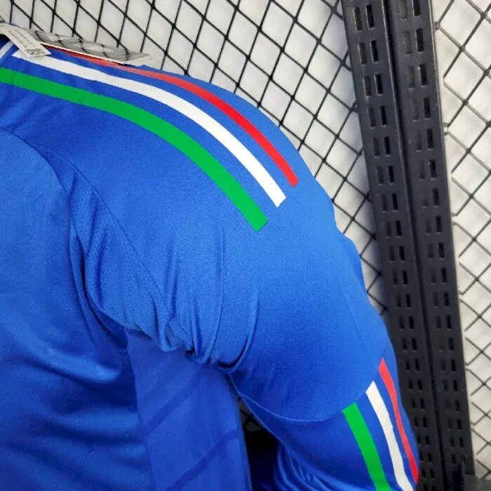 Mens Italy 2024/25 Home Long Sleeve Jersey Player Version 6