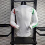Mens Italy 2024/25 Away Long Sleeve Jersey Player Version 3