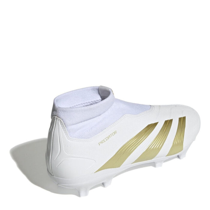 adidas Predator 24 Firm Ground Football Boots – White/Gold/Bge – view 4