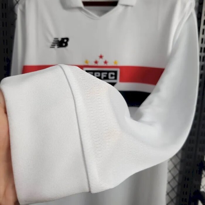 Mens Sao Paulo 2024/25 Home Long Sleeve Jersey 3
