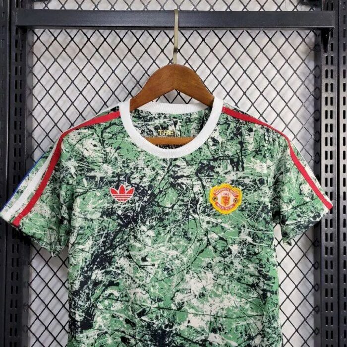 Kids Manchester United 2024/25 Stone Roses Originals Icon Edition Kit 1