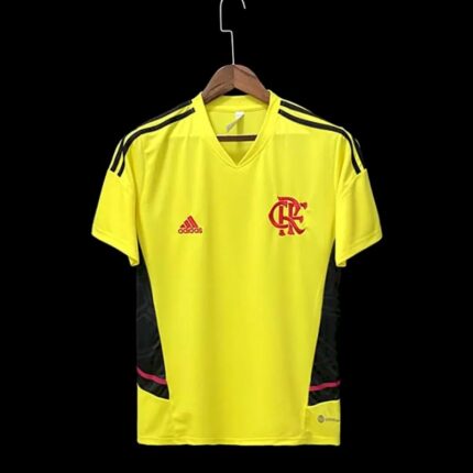 Mens Flamengo 2022/23 Pre-Match Jersey Yellow