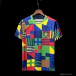 Mens Portugal 2022 Colorful Pre-Match Jersey