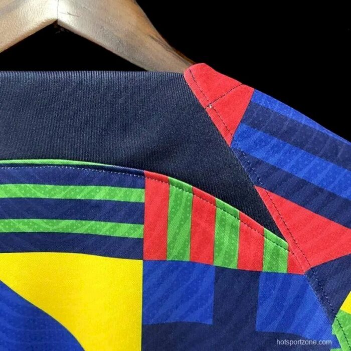 Mens Portugal 2022 Colorful Pre-Match Jersey 4