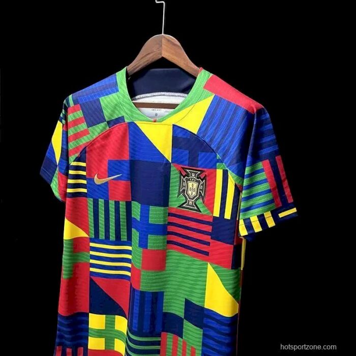 Mens Portugal 2022 Colorful Pre-Match Jersey 8