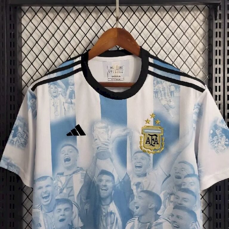 Mens Argentina 2022 Champion Commemorative Jersey 1