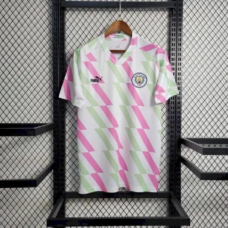Mens Manchester City 2023/24 White Pre-Match Jersey
