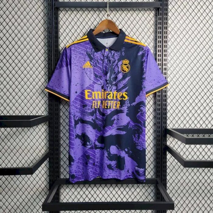 Mens Real Madrid 2023/24 Purple Dragon Jersey 1