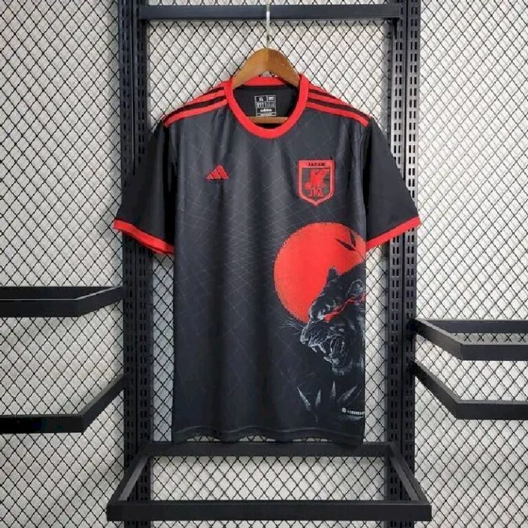 Mens Japan 2023/24 Black Leopard Head Jersey 1