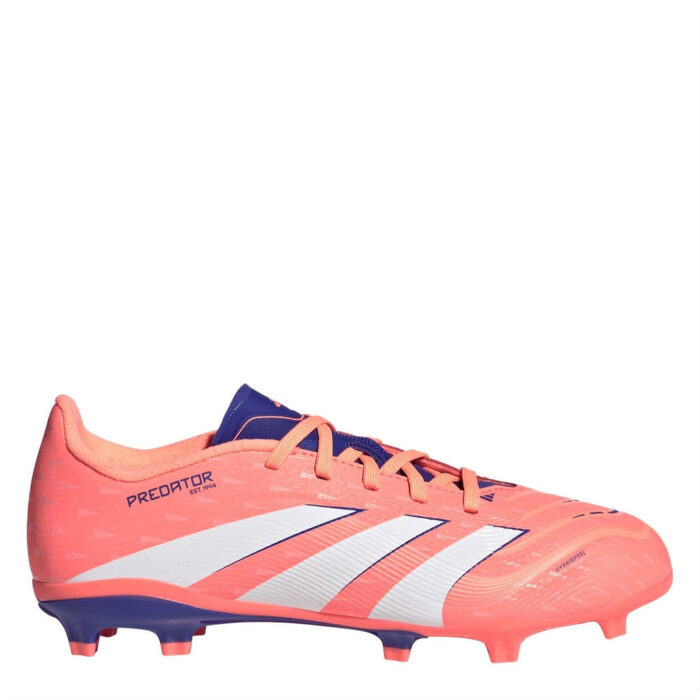 adidas Predator Junior Firm Ground Football Boots – Orange/White – view 7