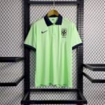 Mens Brazil 2023/24 Light Green Polo Jersey