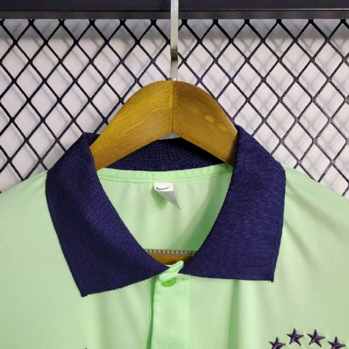 Mens Brazil 2023/24 Light Green Polo Jersey 2