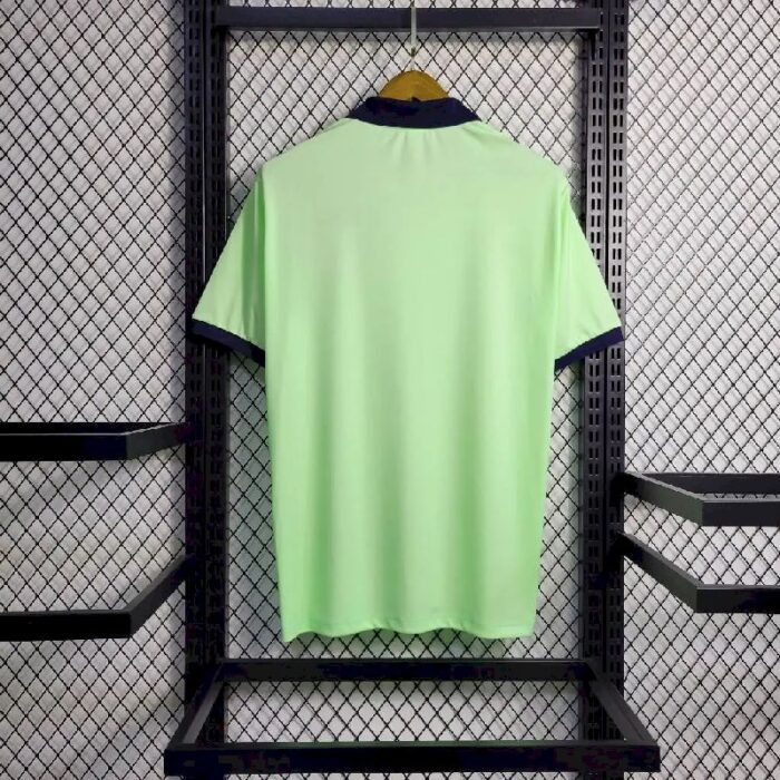 Mens Brazil 2023/24 Light Green Polo Jersey 7