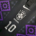 Mens Brazil 2023/24 Black Polo 4