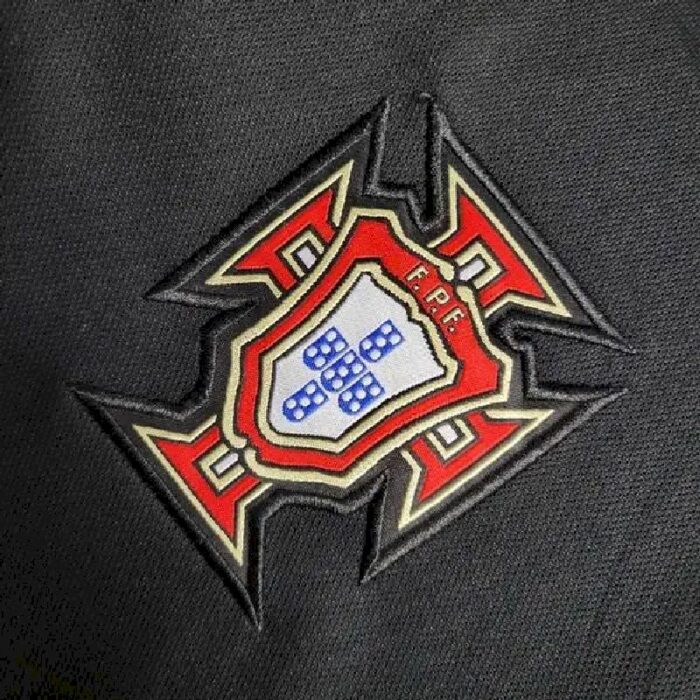 Mens Portugal 2023/24 Black Polo 5