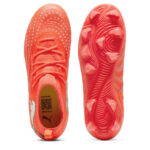 Puma Future 9 Junior Firm Ground Football Boots – Red/Silver – view 3