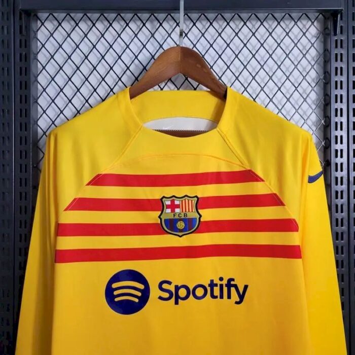 Mens Barcelona 2023/24 Fourth Long Sleeve Jersey 3