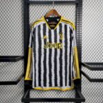 Mens Juventus 2023/24 Home Long Sleeve Jersey