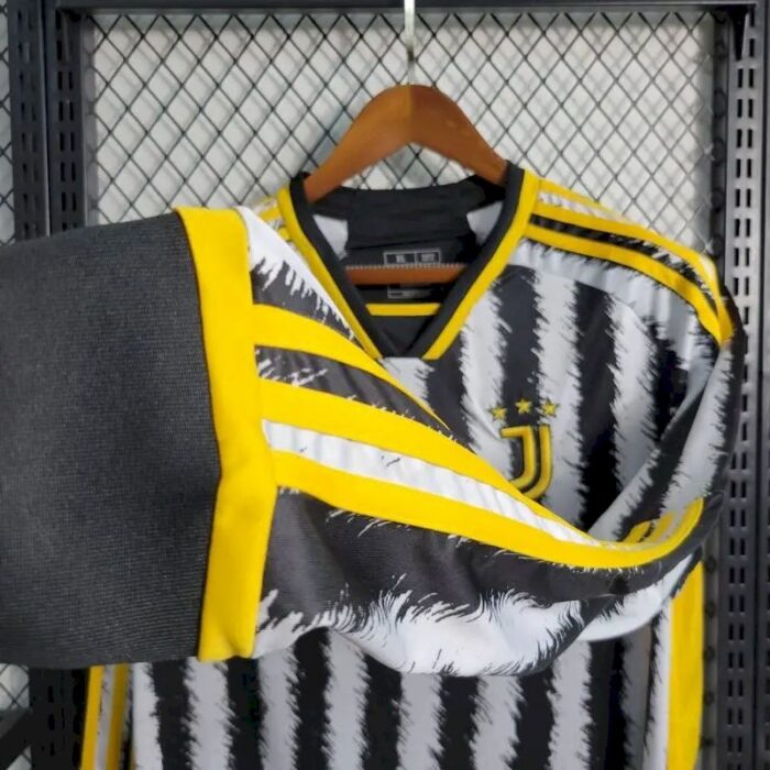 Mens Juventus 2023/24 Home Long Sleeve Jersey 5