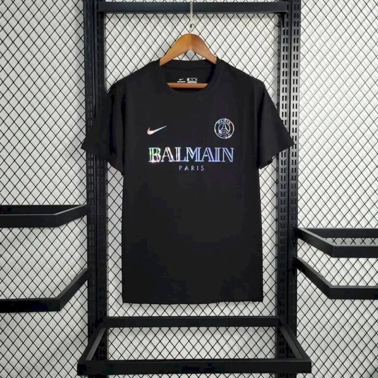Mens Paris Saint-Germain 2023/24 Balmain Pre-Match Jersey 1