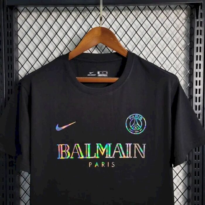 Mens Paris Saint-Germain 2023/24 Balmain Pre-Match Jersey 4