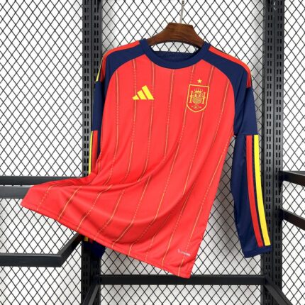 Mens Spain 2026 World Cup Home Long Sleeve Jersey españa 9