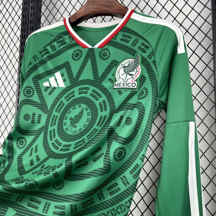 Mens Mexico 2026 World Cup Home Long Sleeve Jersey 4