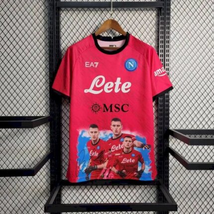 Mens Napoli 2023/24 Champion Edition Jersey Red 1