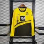 Mens Borussia Dortmund 2023/24 Home Long Sleeve Jersey 8
