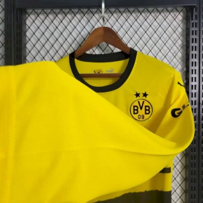 Mens Borussia Dortmund 2023/24 Home Long Sleeve Jersey 11