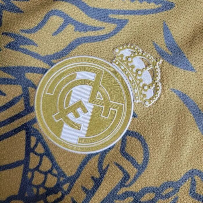 Mens Real Madrid 2023/24 Yellow Dragon Jersey 3