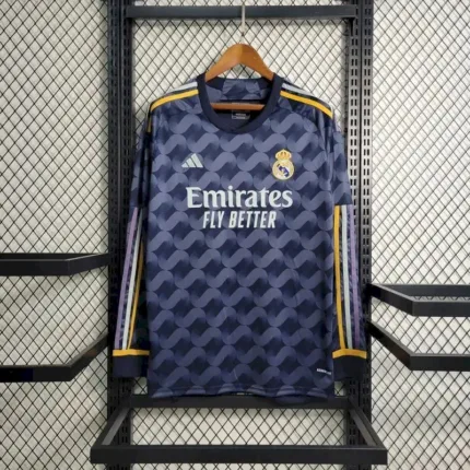 Mens Real Madrid 2023/24 Away Long Sleeve Jersey 5