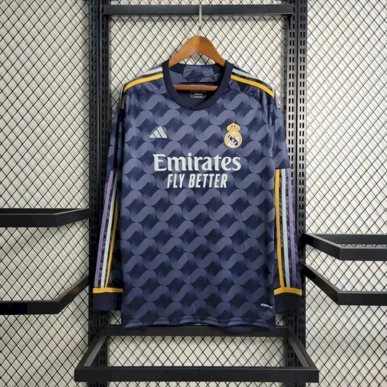 Mens Real Madrid 2023/24 Away Long Sleeve Jersey 5