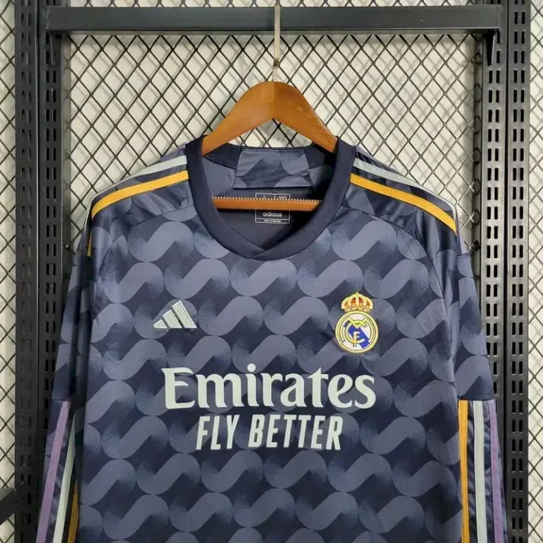 Mens Real Madrid 2023/24 Away Long Sleeve Jersey 1