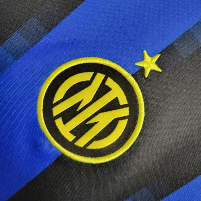 Mens Inter Milan 2023/24 Home Long Sleeve Jersey With AD 7