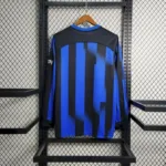 Mens Inter Milan 2023/24 Home Long Sleeve Jersey With AD 3