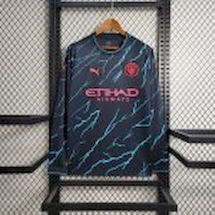 Mens Manchester City 2023/24 Third Long Sleeve Jersey