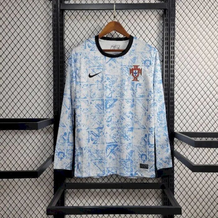 Mens Portugal 2024/25 Away Long Sleeve Jersey 9